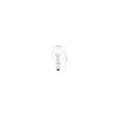 Lucide P45 - Filament lamp - Ø 4,5 cm - LED Dimb. - E14 - 1x3W 2200K - Amber