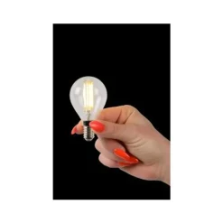 Lucide P45 - Filament lamp - Ø 4,5 cm - LED Dimb. - E14 - 1x4W 2700K - Transparant Lucide