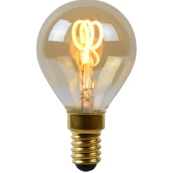 Lucide P45 - Filament lamp - Ø 4,5 cm - LED Dimb. - E14 - 1x3W 2200K - Amber