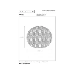 Lucide PAOLO - Tafellamp - Ø 14,5 cm - 1xG9 - Wit