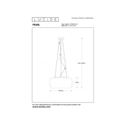 Lucide PEARL - Hanglamp - Ø 40 cm - 5xG9 - Chroom
