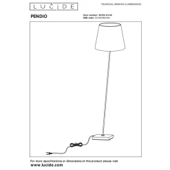 Lucide PENDIO - Vloerlamp - 1xE27 - Zwart