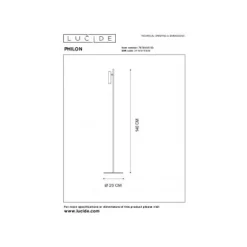 Lucide PHILON - Leeslamp - Ø 23 cm - LED Dimb. - 1x6W 3000K - Zwart Lucide