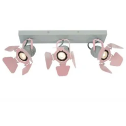 Lucide PICTO - Plafondspot Kinderkamer - 3xGU10 - Roze