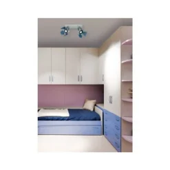 Lucide PICTO - Plafondspot Kinderkamer - 2xGU10 - Blauw
