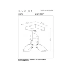 Lucide PICTO - Plafondspot Kinderkamer - 1xGU10 - Blauw