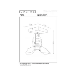 Lucide PICTO - Plafondspot Kinderkamer - 1xGU10 - Roze