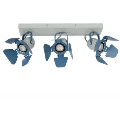 Lucide PICTO - Plafondspot Kinderkamer - 3xGU10 - Blauw