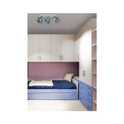 Lucide PICTO - Plafondspot Kinderkamer - 3xGU10 - Blauw