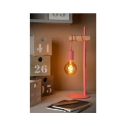 Lucide POLA - Tafellamp Kinderkamer - Ø 15 cm - 1xE27 - Roze
