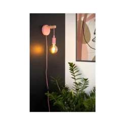Lucide POLA - Wandlamp Kinderkamer - Ø 12 cm - 1xE27 - Roze