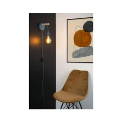 Lucide POLA - Wandlamp Kinderkamer - Ø 12 cm - 1xE27 - Blauw