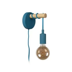 Lucide POLA - Wandlamp Kinderkamer - Ø 12 cm - 1xE27 - Blauw