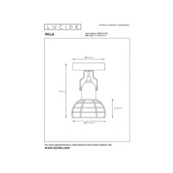 Lucide POLA - Wandspot Kinderkamer - 1xE27 - Roze