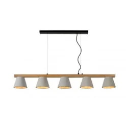 Lucide POSSIO - Hanglamp - 5xE14 - Taupe