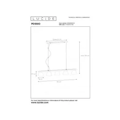 Lucide POSSIO - Hanglamp - 5xE14 - Taupe