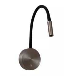 Lucide Premium ASJA - Oplaadbare Wandspot / Wandlamp - Accu/Batterij - LED 3 StepDim - 1x3W 2700K - Grijs ijzer