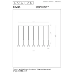 Lucide Premium CALINA - Hanglamp - LED Dimb. - 12x7,7W 2700K - Zwart