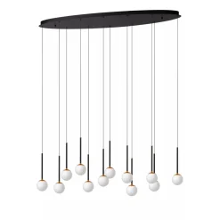 Lucide Premium CALINA - Hanglamp - LED Dimb. - 12x7,7W 2700K - Zwart