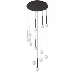 Lucide Premium CALINA - Hanglamp - Ø 69,9 cm - LED Dimb. - 12x7,7W 2700K - Zwart