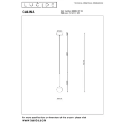 Lucide Premium CALINA - Hanglamp - Ø 9,9 cm - LED Dimb. - 1x9W 2700K - Zwart