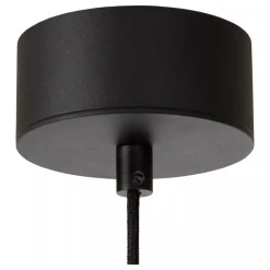 Lucide Premium KENNETH - Hanglamp - Ø 80 cm - LED Dimb. - 1x22W 2700K - Zwart