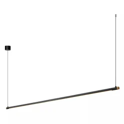 Lucide Premium MARNIK - Hanglamp - Ø 2,5 cm - LED Dimb. - CCT - 1x24W 2700K/4000K - Handbewegingssensor - Zwart