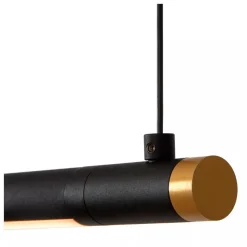 Lucide Premium MARNIK - Hanglamp - Ø 2,5 cm - LED Dimb. - CCT - 1x24W 2700K/4000K - Handbewegingssensor - Zwart