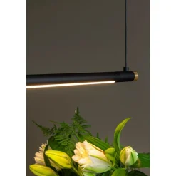 Lucide Premium MARNIK - Hanglamp - Ø 2,5 cm - LED Dimb. - CCT - 1x22W 2700K/4000K - Handbewegingssensor - Zwart