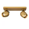 Lucide PRESTON - Plafondspot - LED Dim to warm - GU10 - 2x5W 2200K/3000K - Mat Goud / Messing
