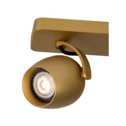 Lucide PRESTON - Plafondspot - LED Dim to warm - GU10 - 2x5W 2200K/3000K - Mat Goud / Messing