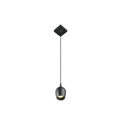 Lucide PRESTON Hanglamp Badk.-Zwart-Ø10-1xGU10-50W-IP44