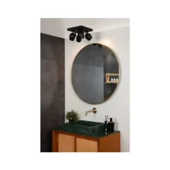 Lucide PRESTON Plafondspot Badk.-Zwart-4xGU10-50W-IP44