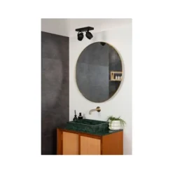 Lucide PRESTON Plafondspot Badk.-Zwart-2xGU10-50W-IP44