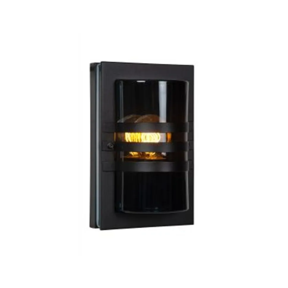 Lucide PRIVAS Wandlamp Buiten-Zwart-1xE27-60W-IP44-PVC