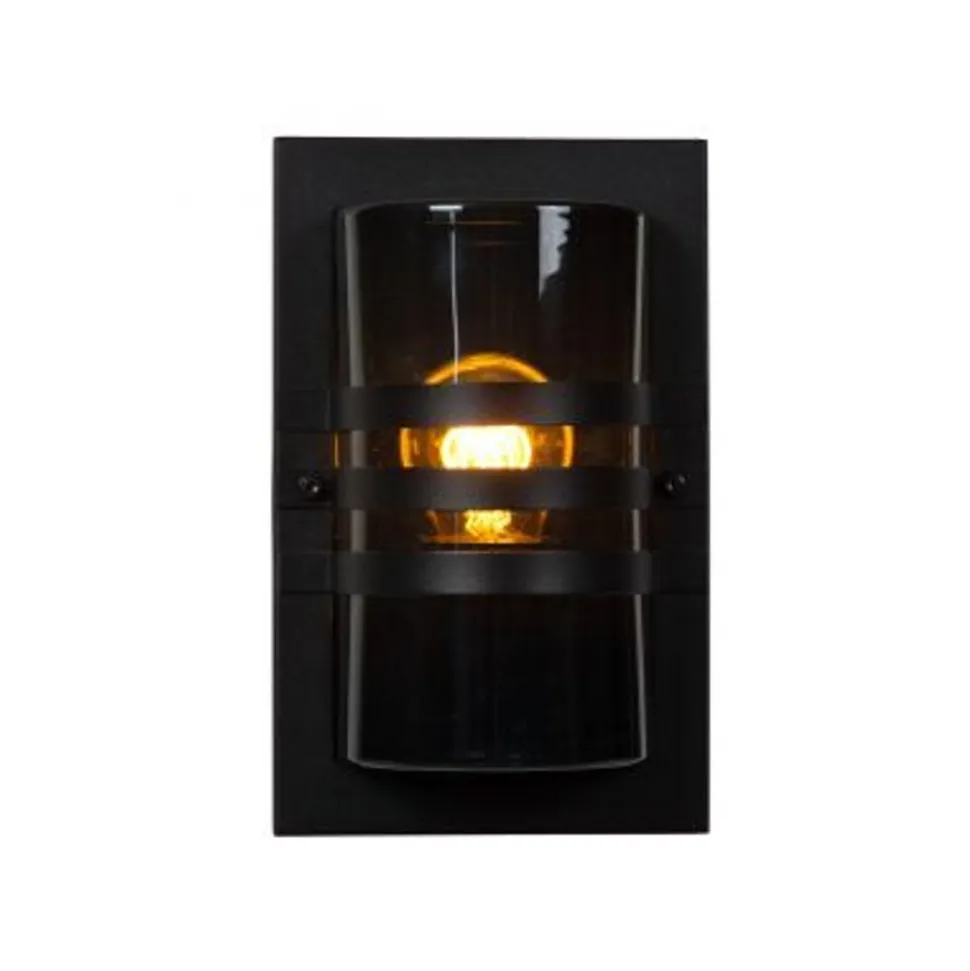 Lucide PRIVAS Wandlamp Buiten-Zwart-1xE27-60W-IP44-PVC