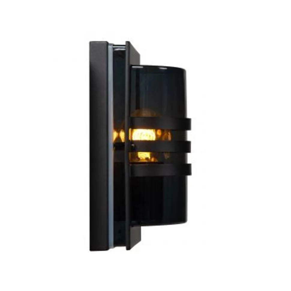 Lucide PRIVAS Wandlamp Buiten-Zwart-1xE27-60W-IP44-PVC