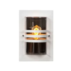 Lucide PRIVAS Wandlamp Buiten-Wit-1xE27-60W-IP44-PVC