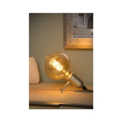 Lucide PUKKI - Tafellamp - LED - E27 - 1x5W 2200K - Mat Goud / Messing Lucide