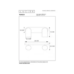 Lucide PUNCH Plafondspot-Wit-2xGU10-35W-Metaal