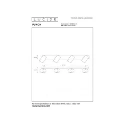 Lucide PUNCH Plafondspot-Wit-4xGU10-35W-Metaal
