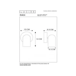 Lucide PUNCH Plafondspot-Zwart-1xGU10-35W-Metaal