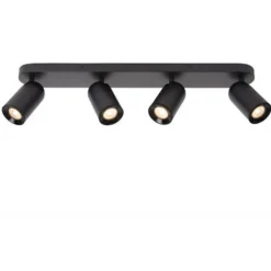 Lucide PUNCH Plafondspot-Zwart-4xGU10-35W-Metaal