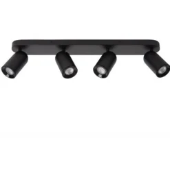 Lucide PUNCH Plafondspot-Zwart-4xGU10-35W-Metaal