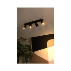 Lucide PUNCH Plafondspot-Zwart-4xGU10-35W-Metaal