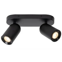 Lucide PUNCH Plafondspot-Zwart-2xGU10-35W-Metaal