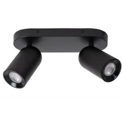 Lucide PUNCH Plafondspot-Zwart-2xGU10-35W-Metaal