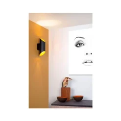 Lucide QUIRIJN - Wandlamp - Ø 10 cm - 1xG9 - Zwart