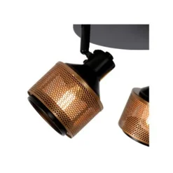 Lucide RAFA - Plafondspot - Ø 42 cm - 3xE14 - Zwart