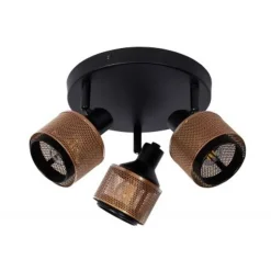 Lucide RAFA - Plafondspot - Ø 42 cm - 3xE14 - Zwart